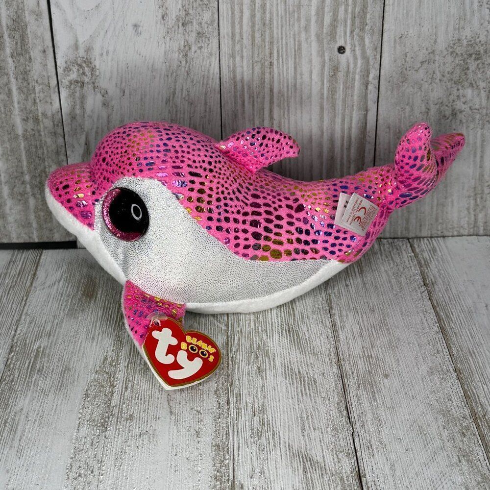 Ty Beanie Boos Collection SPARKLES the Dolphin Plush Retired